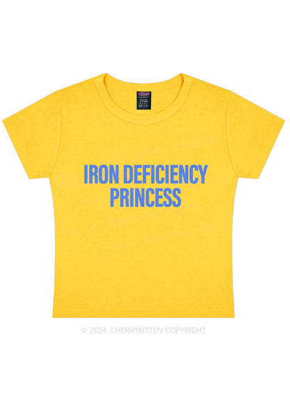 Iron Deficiency Princess Y2K Baby Tee Cherrykitten