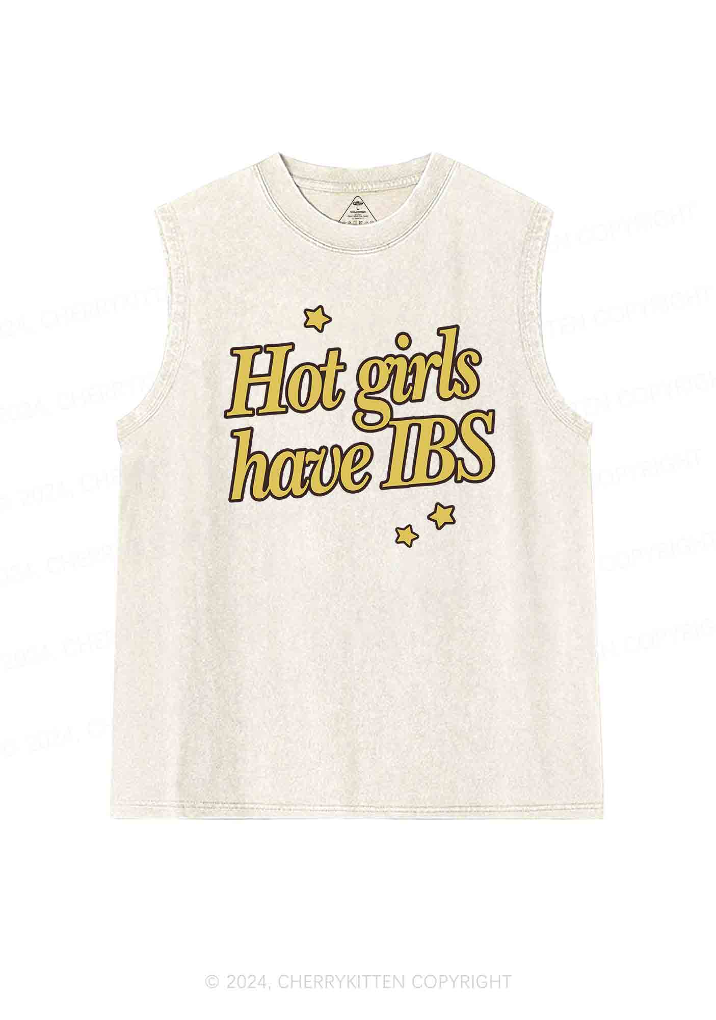 Hot Girls Have IBS Y2K Washed Tank Cherrykitten