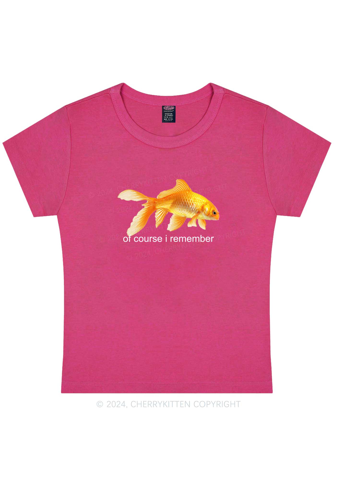 Curvy I Remember Goldfish Y2K Baby Tee Cherrykitten