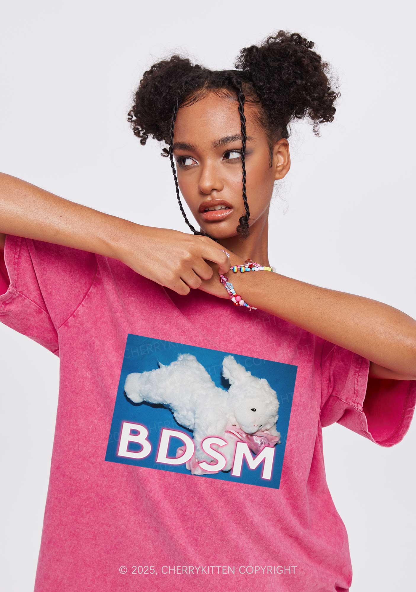 BDSM Goat Y2K Washed Tee Cherrykitten