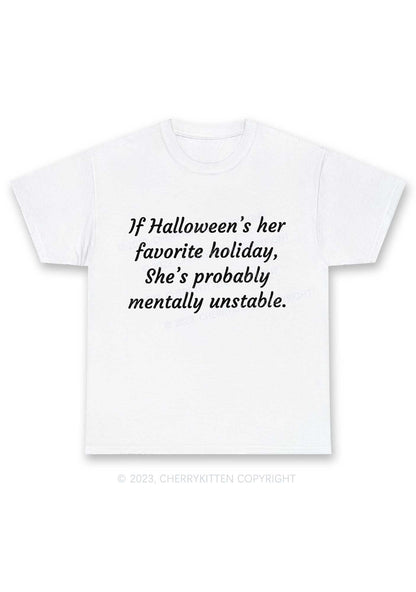Halloween's Her Favorite Holiday Y2K Chunky Shirt Cherrykitten