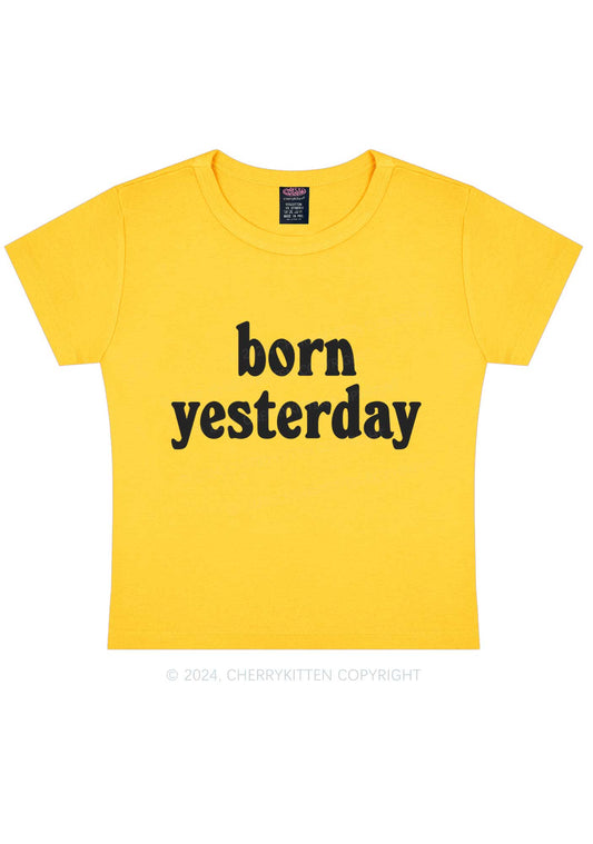 Born Yesterday Y2K Baby Tee Cherrykitten