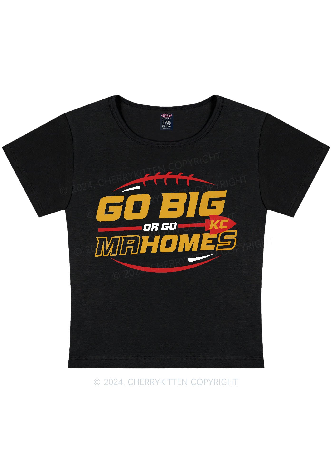 Go Big Y2K Super Bowl Baby Tee Cherrykitten