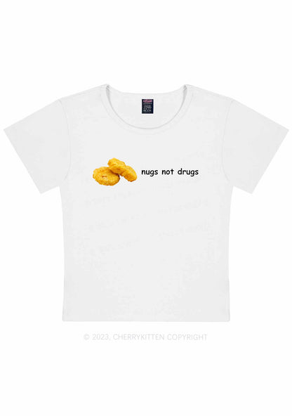 Curvy Nugs Not Drxgs Y2K Baby Tee Cherrykitten