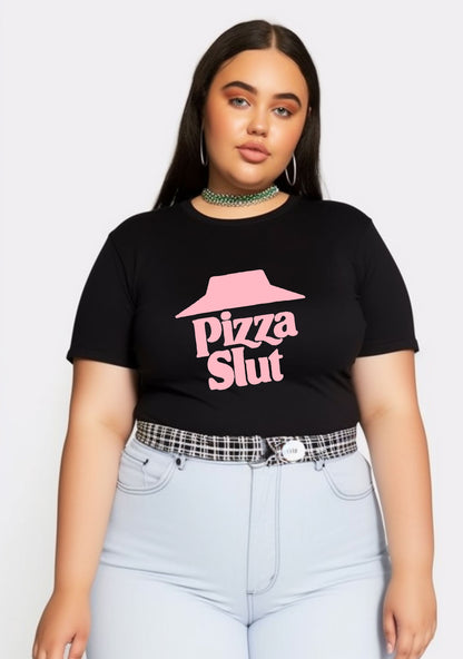 Curvy Pizza Slxt Baby Tee