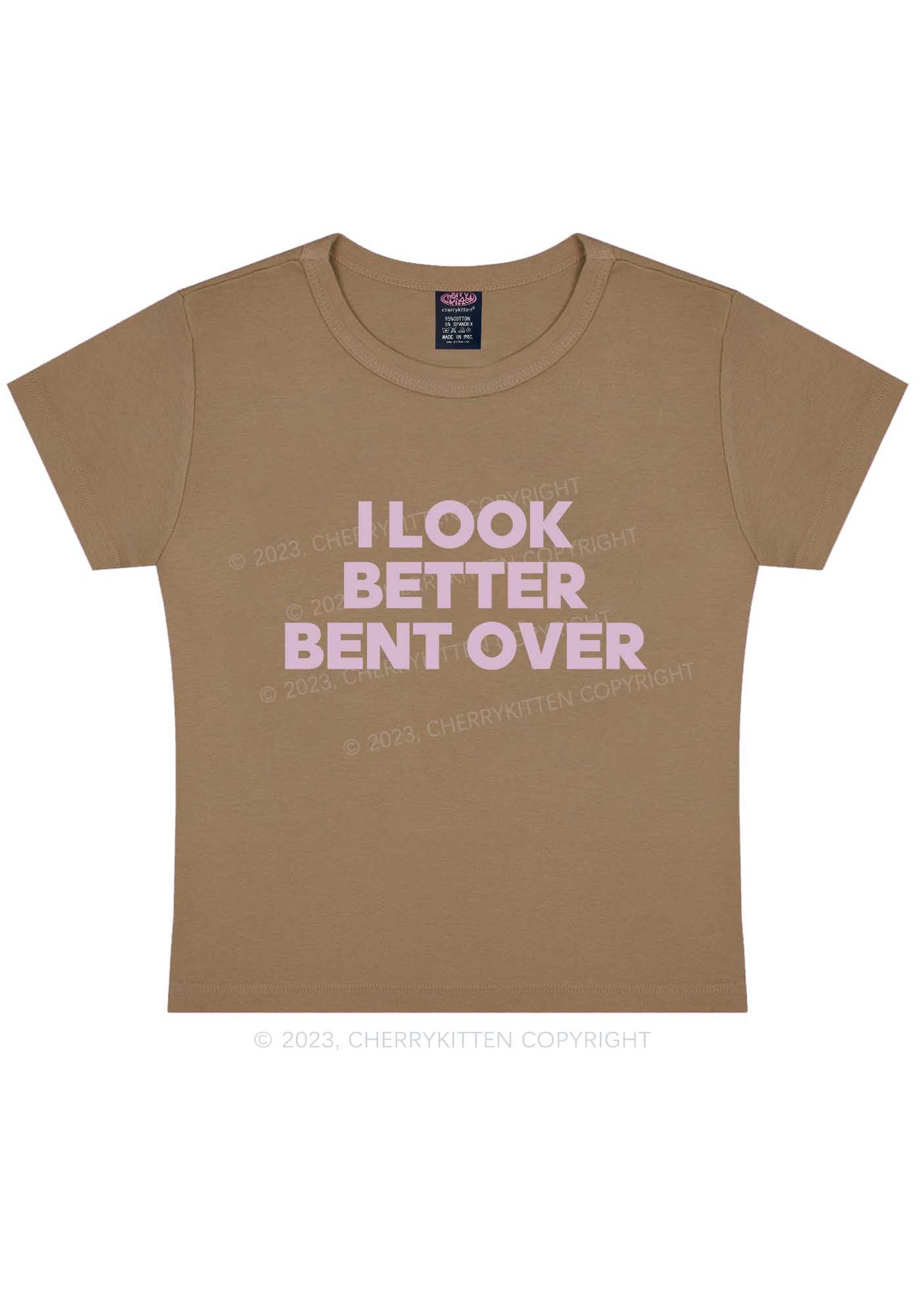 Look Better Bent Over Y2K Baby Tee Cherrykitten