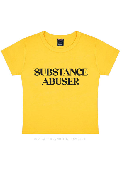 Substance Abuser Y2K Baby Tee Cherrykitten