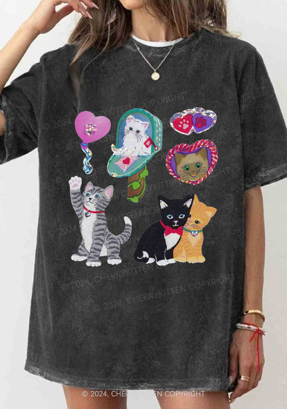 Kitten Love Y2K Washed Tee Cherrykitten