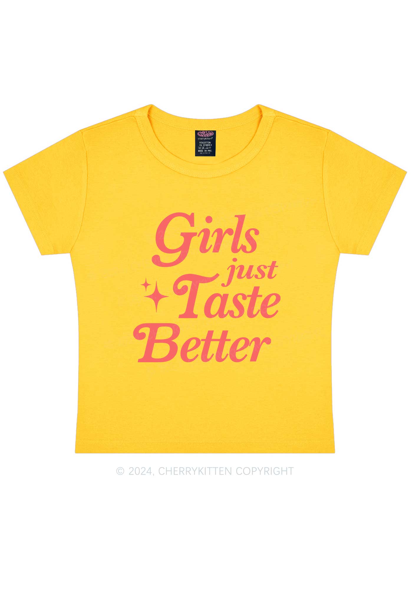 Girls Just Taste Better Y2K Baby Tee Cherrykitten