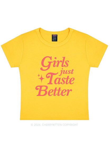 Girls Just Taste Better Y2K Baby Tee Cherrykitten