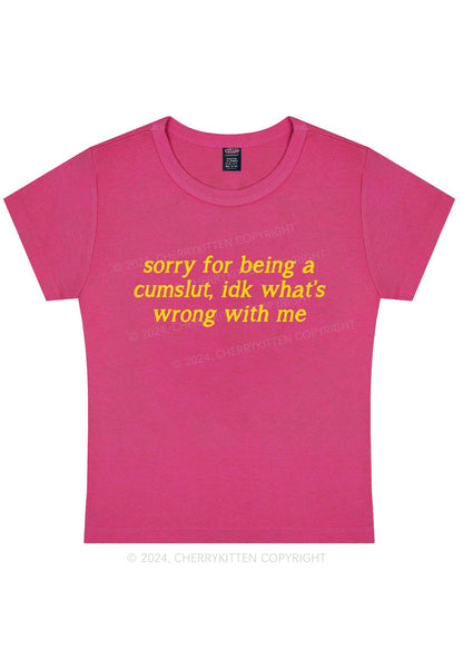 Curvy Sorry For Being Cxmslxt Y2K Baby Tee Cherrykitten