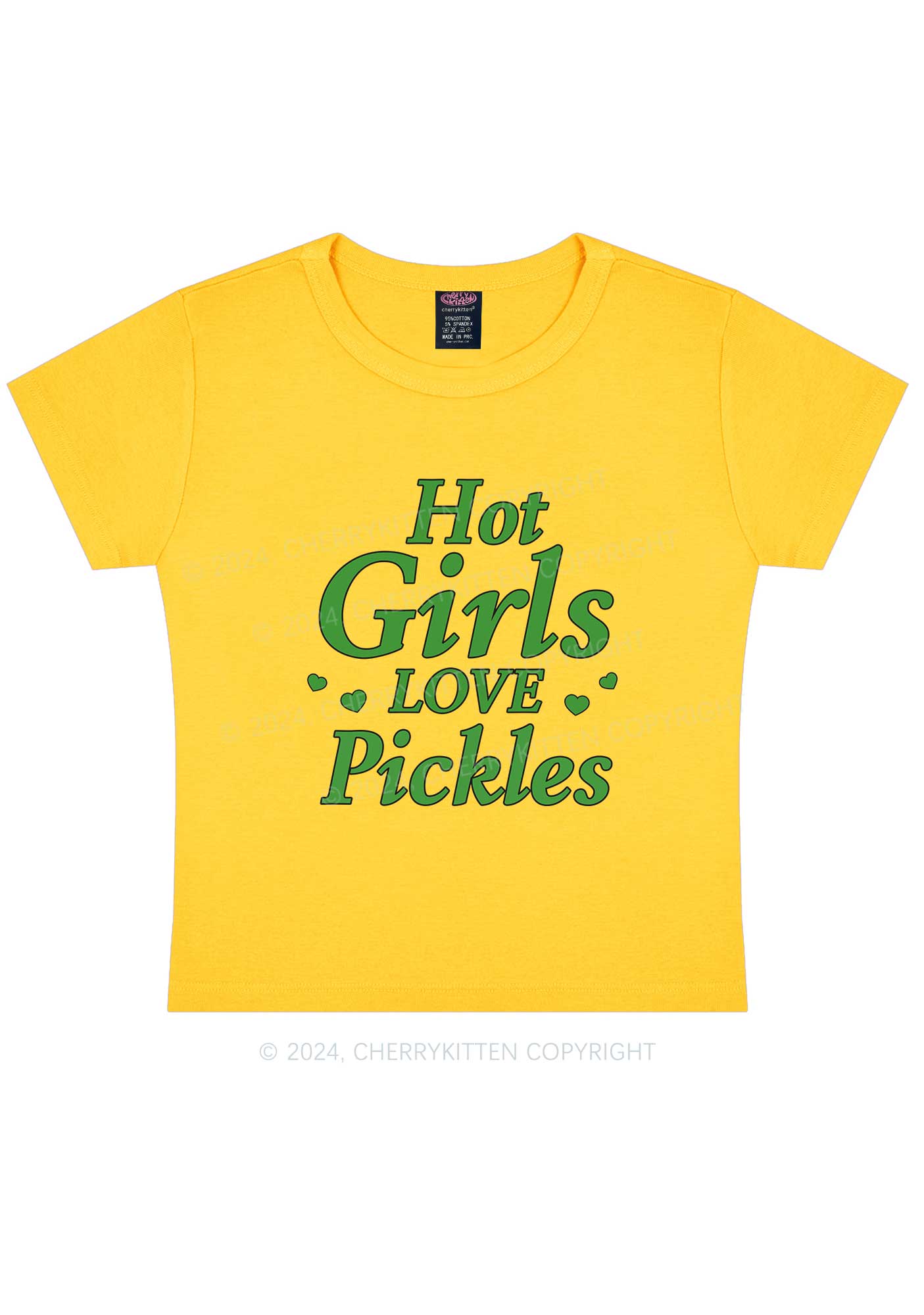 Hot Girls Love Pickles Y2K Baby Tee Cherrykitten