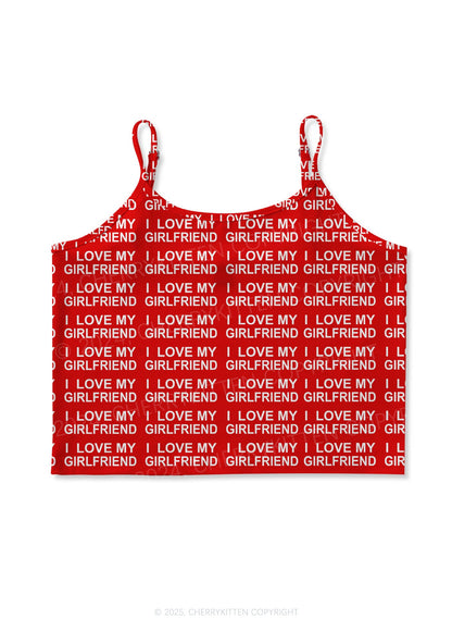 I Love My Girlfriend Y2K Print Cami Crop Top Cherrykitten