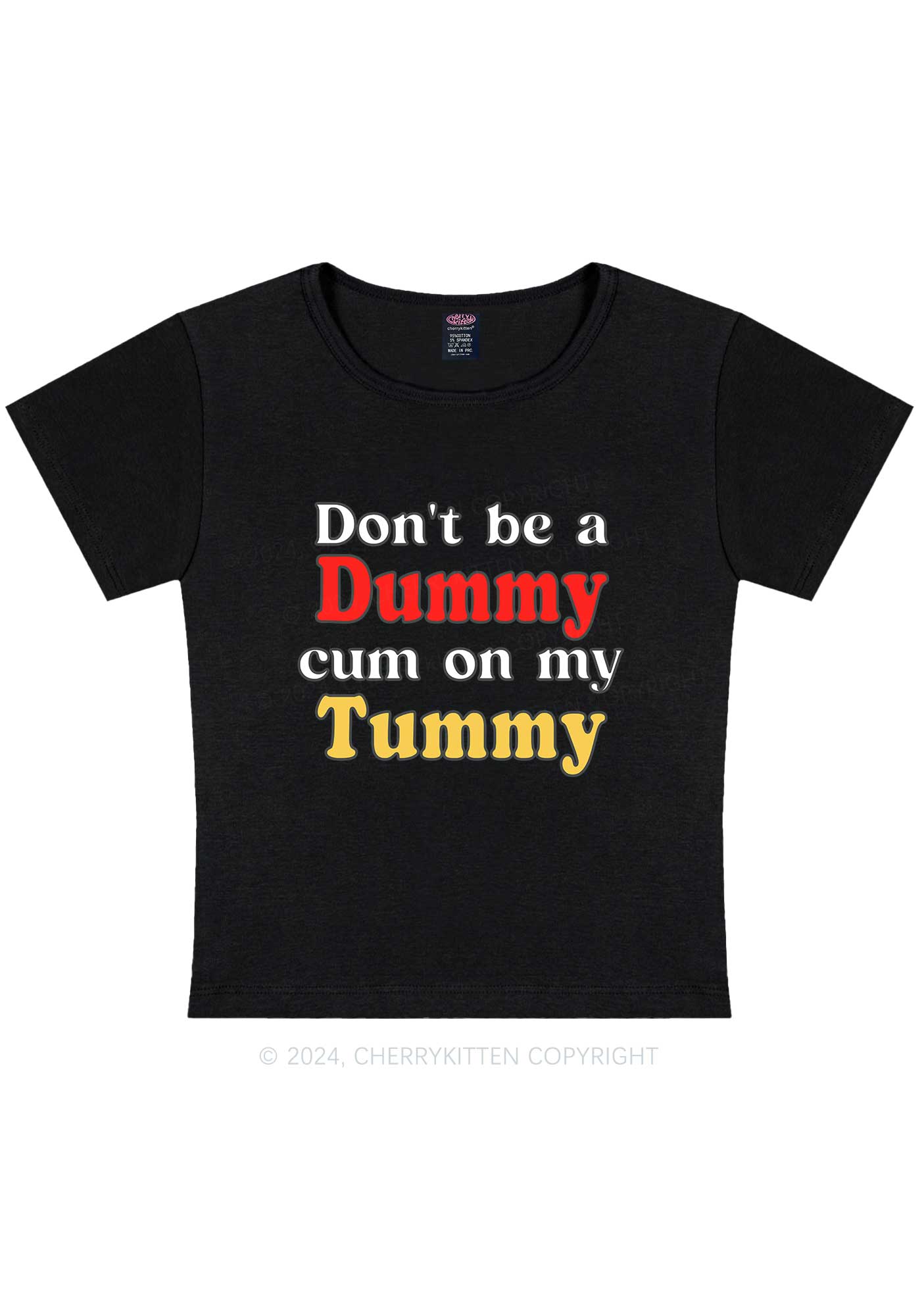 Dont Be A Dummy Y2K Baby Tee Cherrykitten