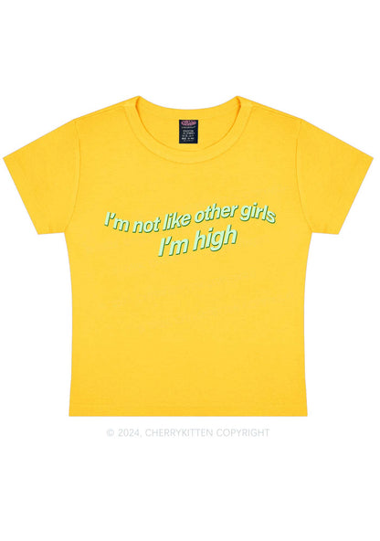 Im High Girl Y2K Baby Tee Cherrykitten