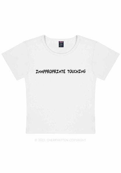 Curvy Inappropriate Touching Y2K Baby Tee Cherrykitten