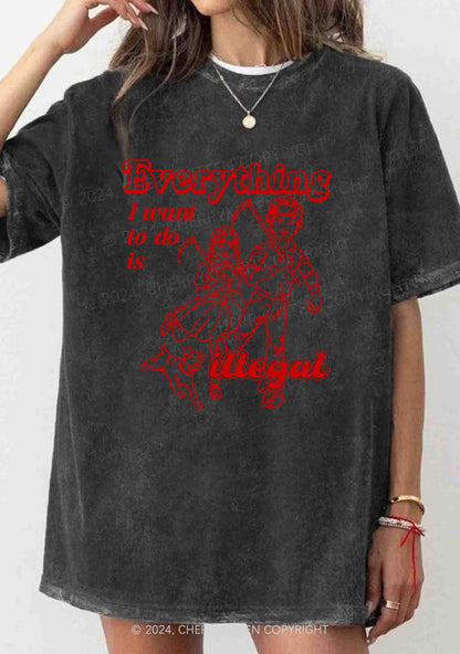 Everything Is Illegal Y2K Washed Tee Cherrykitten