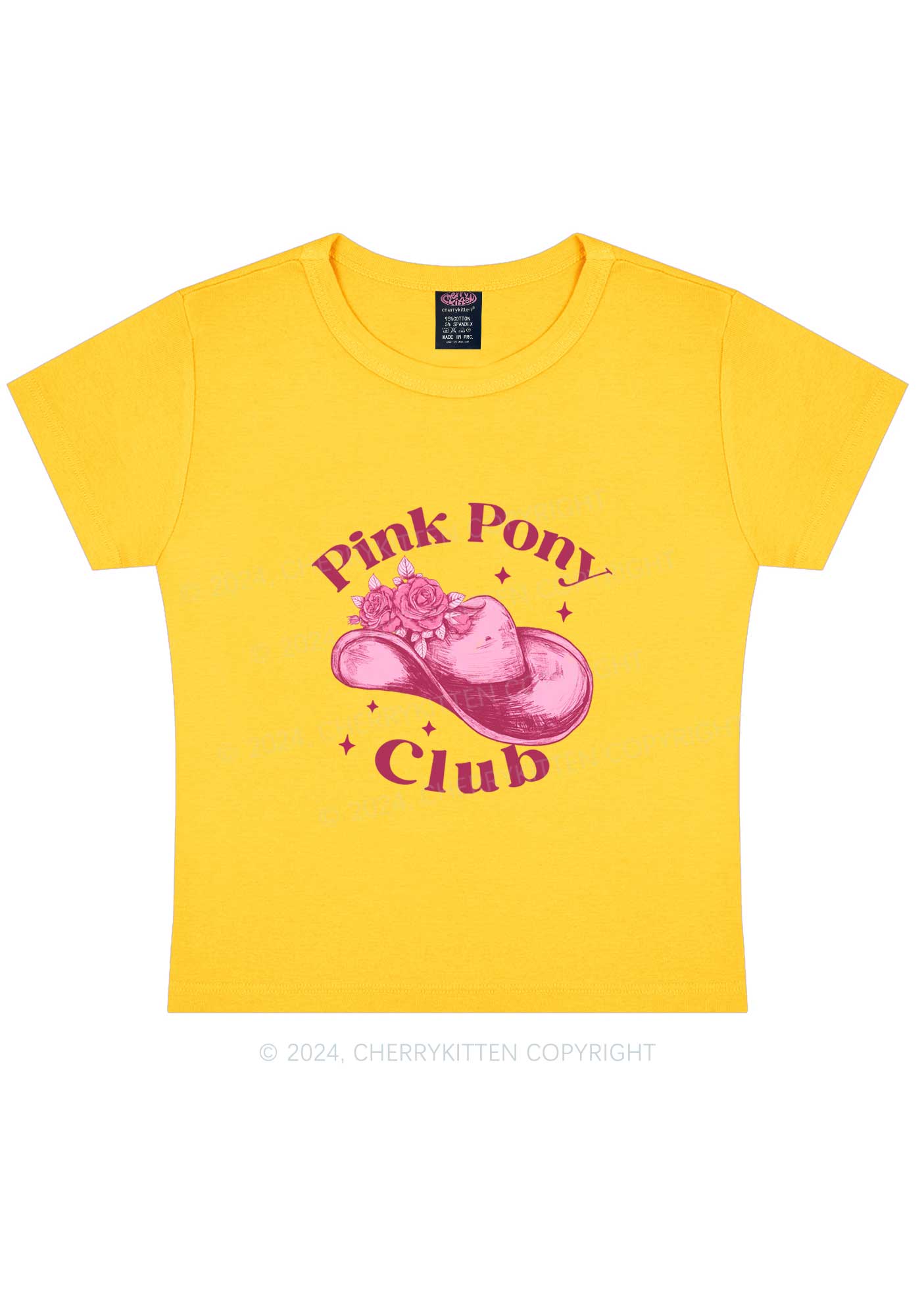 Pink Pony Club Y2K Baby Tee Cherrykitten