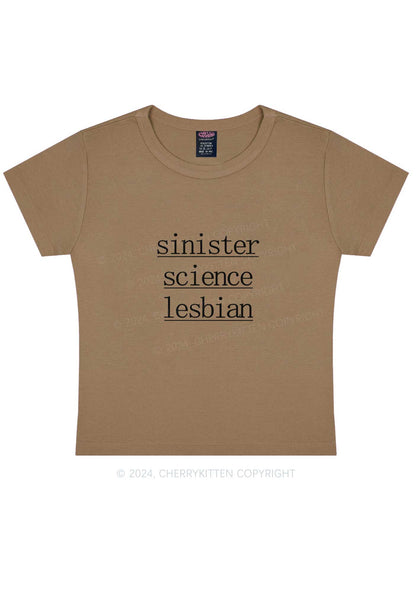 Sinister Science Lesbian Y2K Baby Tee Cherrykitten