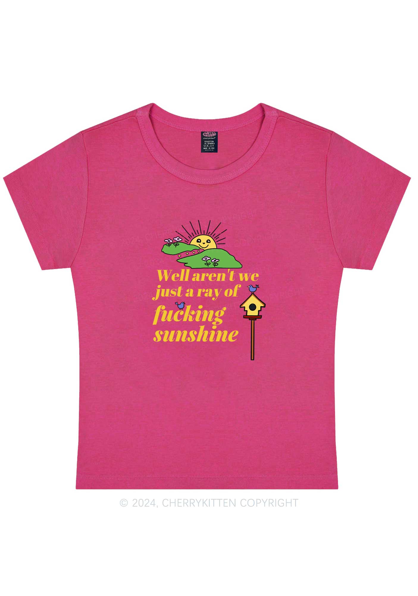 Sunshine Ray Y2K Baby Tee Cherrykitten