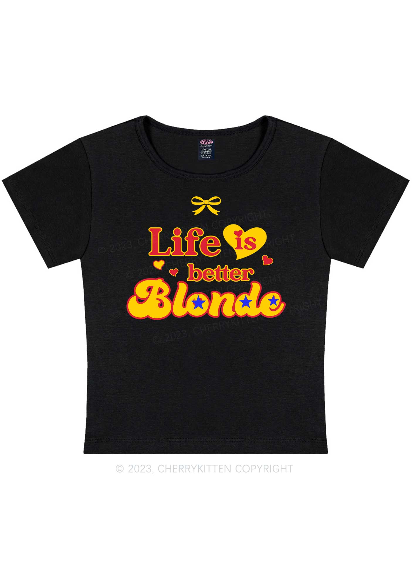 Curvy Better Blonde Y2K Baby Tee Cherrykitten