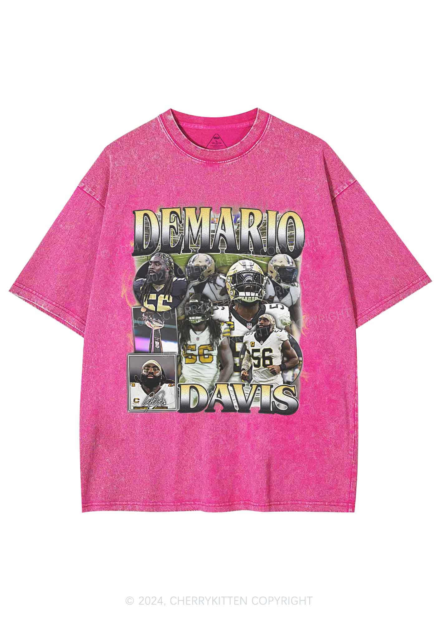 Yellow Demario Y2K Super Bowl Washed Tee Cherrykitten