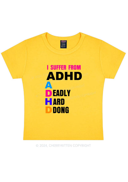 I Suffer From ADHD Y2K Baby Tee Cherrykitten