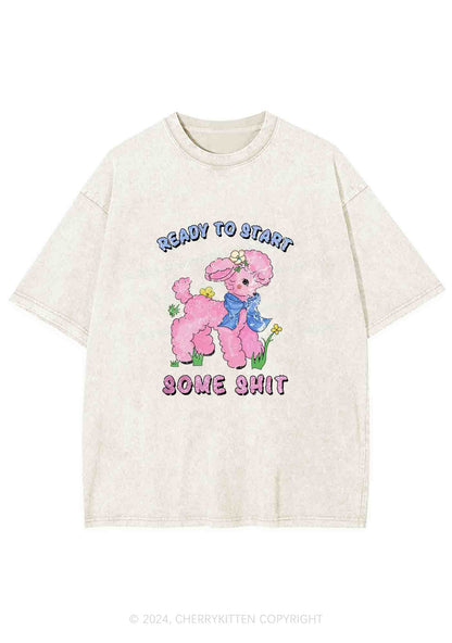 Start Some Shxt Y2K Washed Tee Cherrykitten