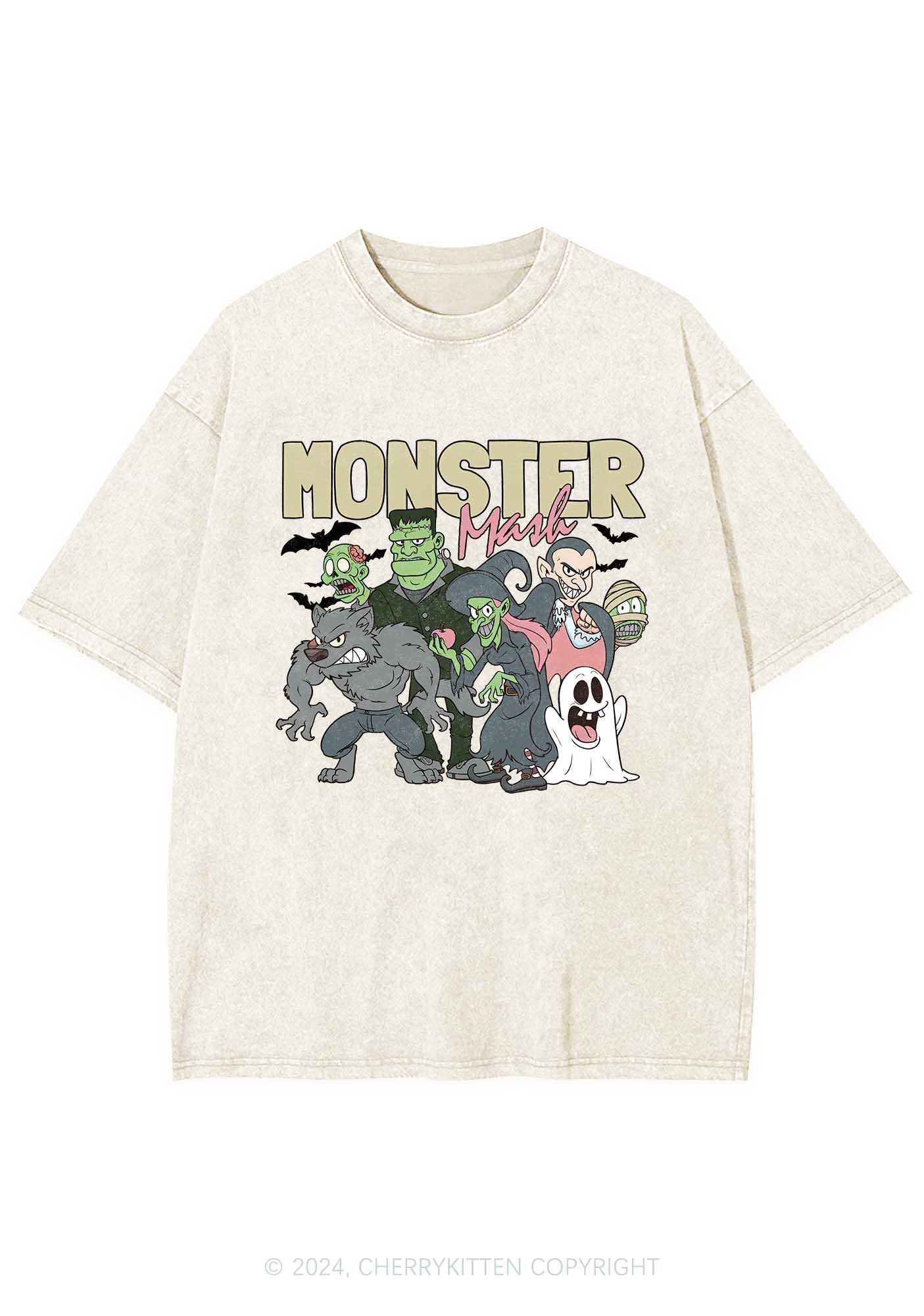 Halloween Monster Y2K Washed Tee Cherrykitten