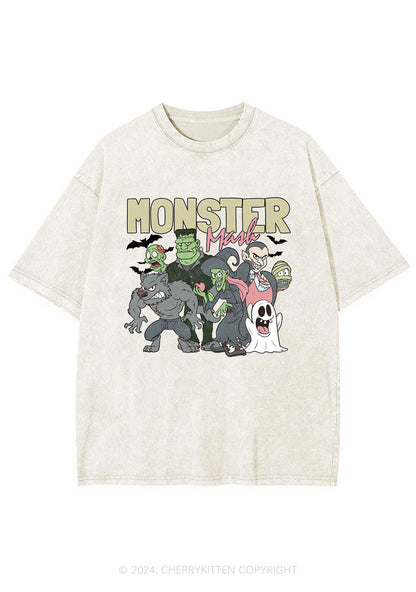 Halloween Monster Y2K Washed Tee Cherrykitten