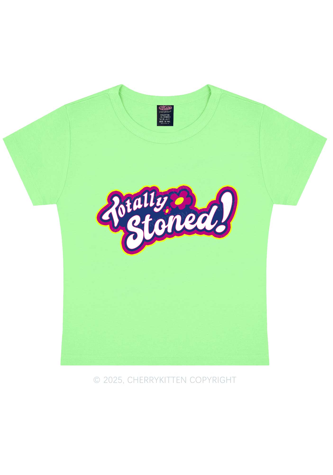 Totally Stoned Y2K Baby Tee Cherrykitten