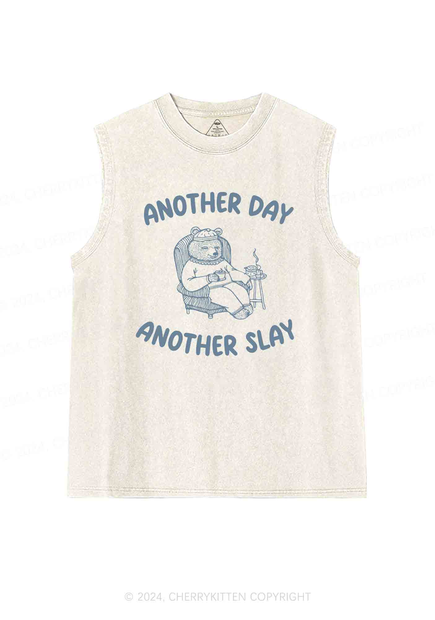 Another Slay Bear Y2K Washed Tank Cherrykitten