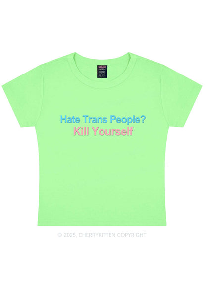 Hate Trans People Y2K Baby Tee Cherrykitten