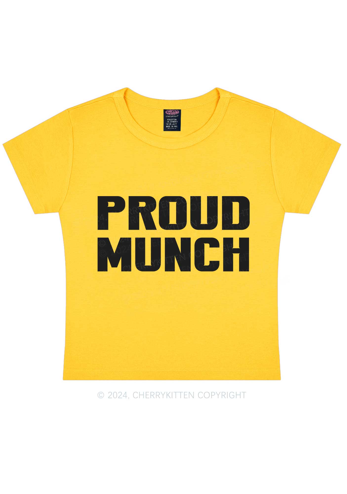 Proud Munch Y2K Baby Tee Cherrykitten