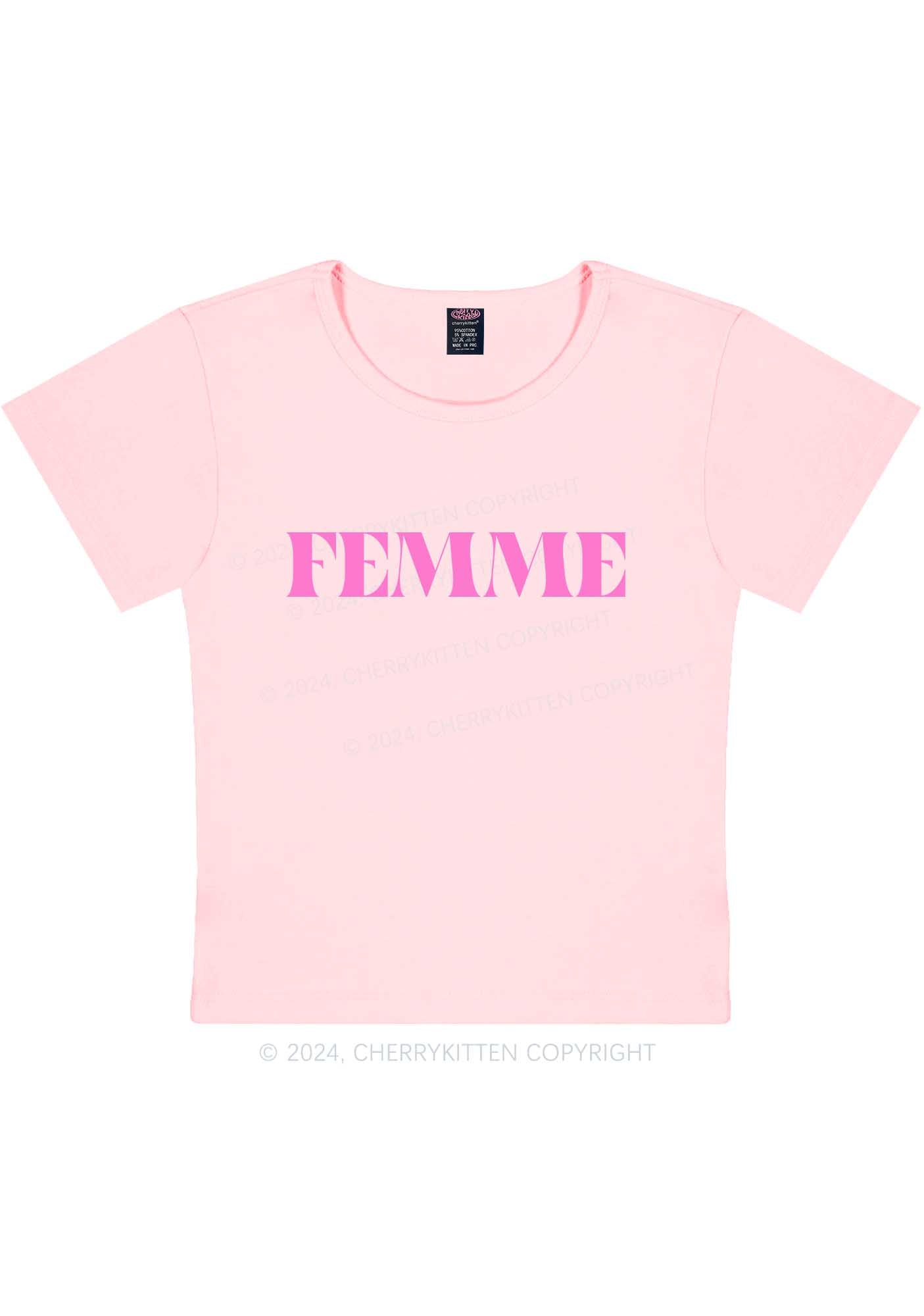 Femme Y2K Baby Tee Cherrykitten