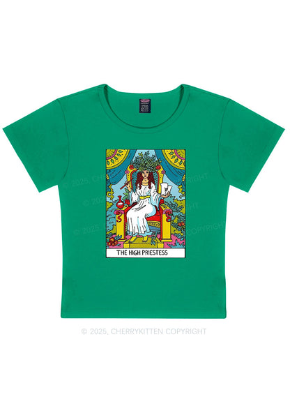 The High Priestess Y2K Baby Tee Cherrykitten