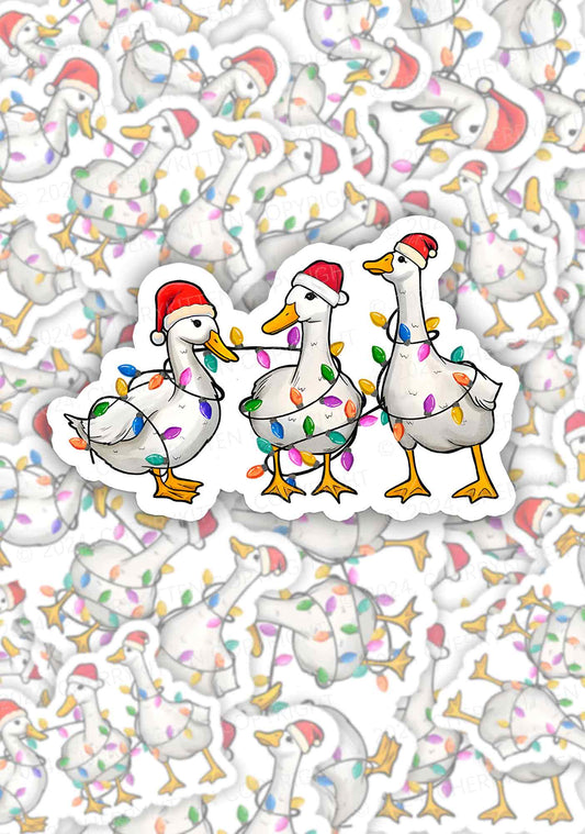 Christmas Santa Duck 1Pc Y2K Sticker Cherrykitten