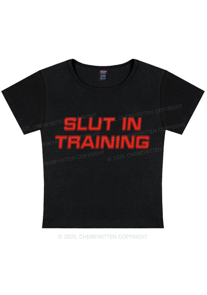 Slxt In Training Y2K Baby Tee Cherrykitten