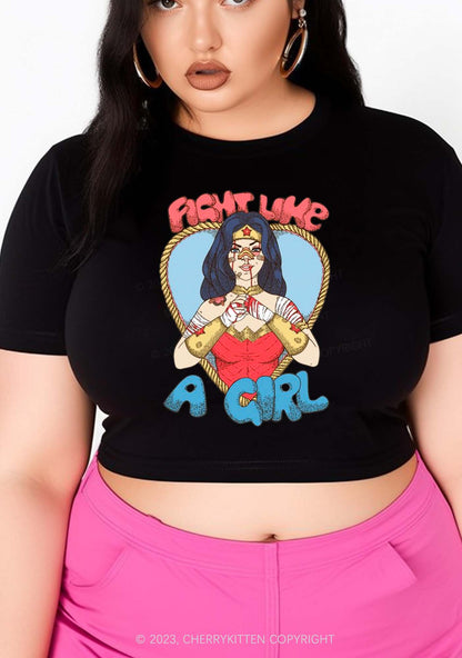 Female Fighter Halloween Y2K Baby Tee Cherrykitten