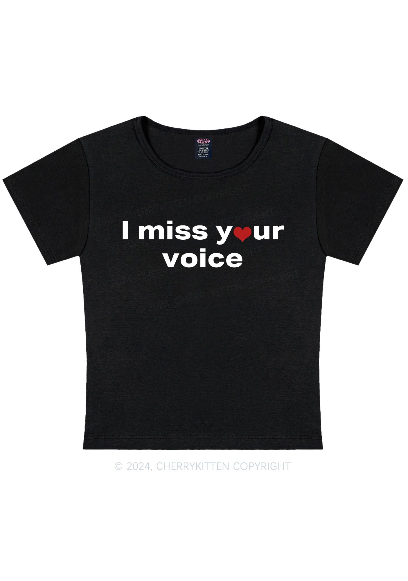 Miss Your Voice Y2K Valentine's Day Baby Tee Cherrykitten