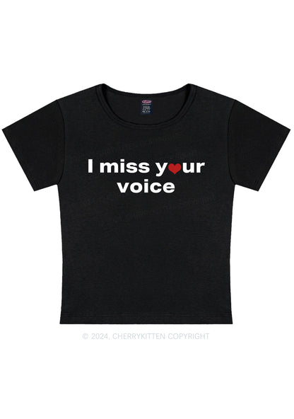 Miss Your Voice Y2K Valentine's Day Baby Tee Cherrykitten