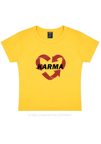 Karma Heart Y2K Baby Tee Cherrykitten