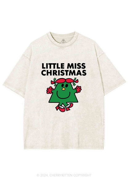 Christmas Little Miss Y2K Washed Tee Cherrykitten