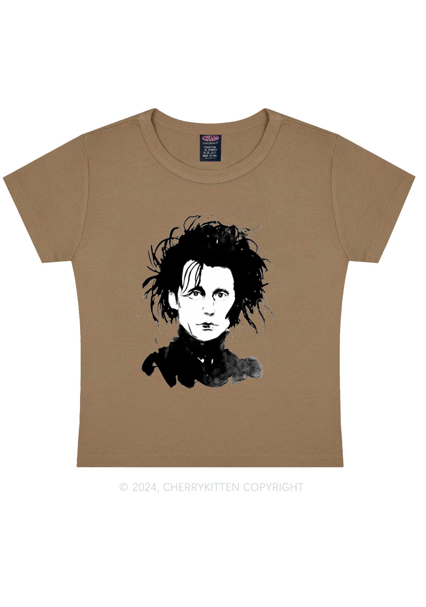 Halloween Edward Y2K Baby Tee Cherrykitten