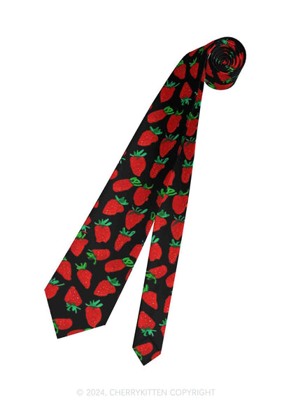 Strawberry Y2K Necktie Cherrykitten