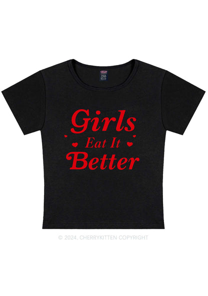 Girls Eat Better Y2K Baby Tee Cherrykitten