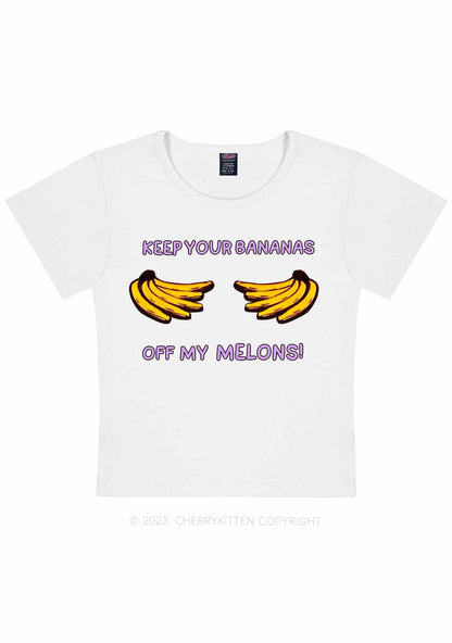 Curvy Keep Your Bananas Y2K Baby Tee Cherrykitten