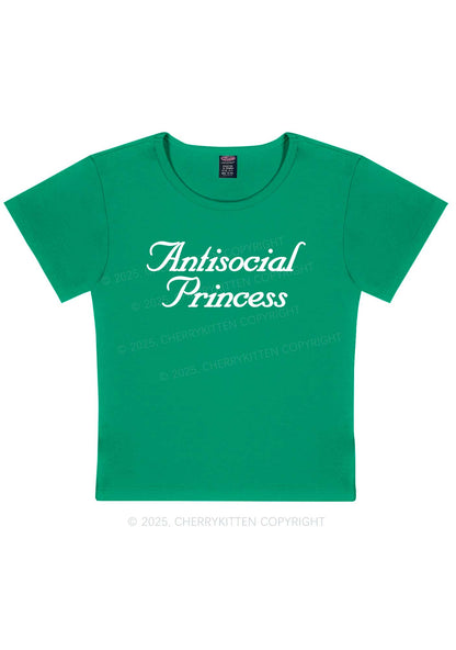 Antisocial Princess Y2K Baby Tee Cherrykitten