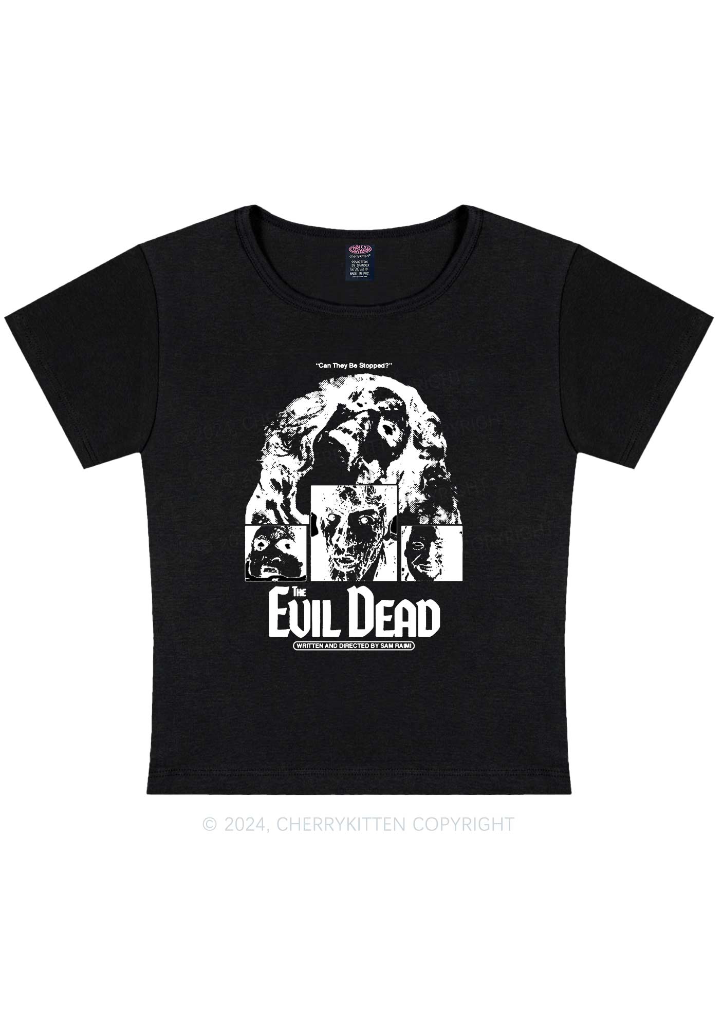 Halloween The Evil Dead Y2K Baby Tee Cherrykitten