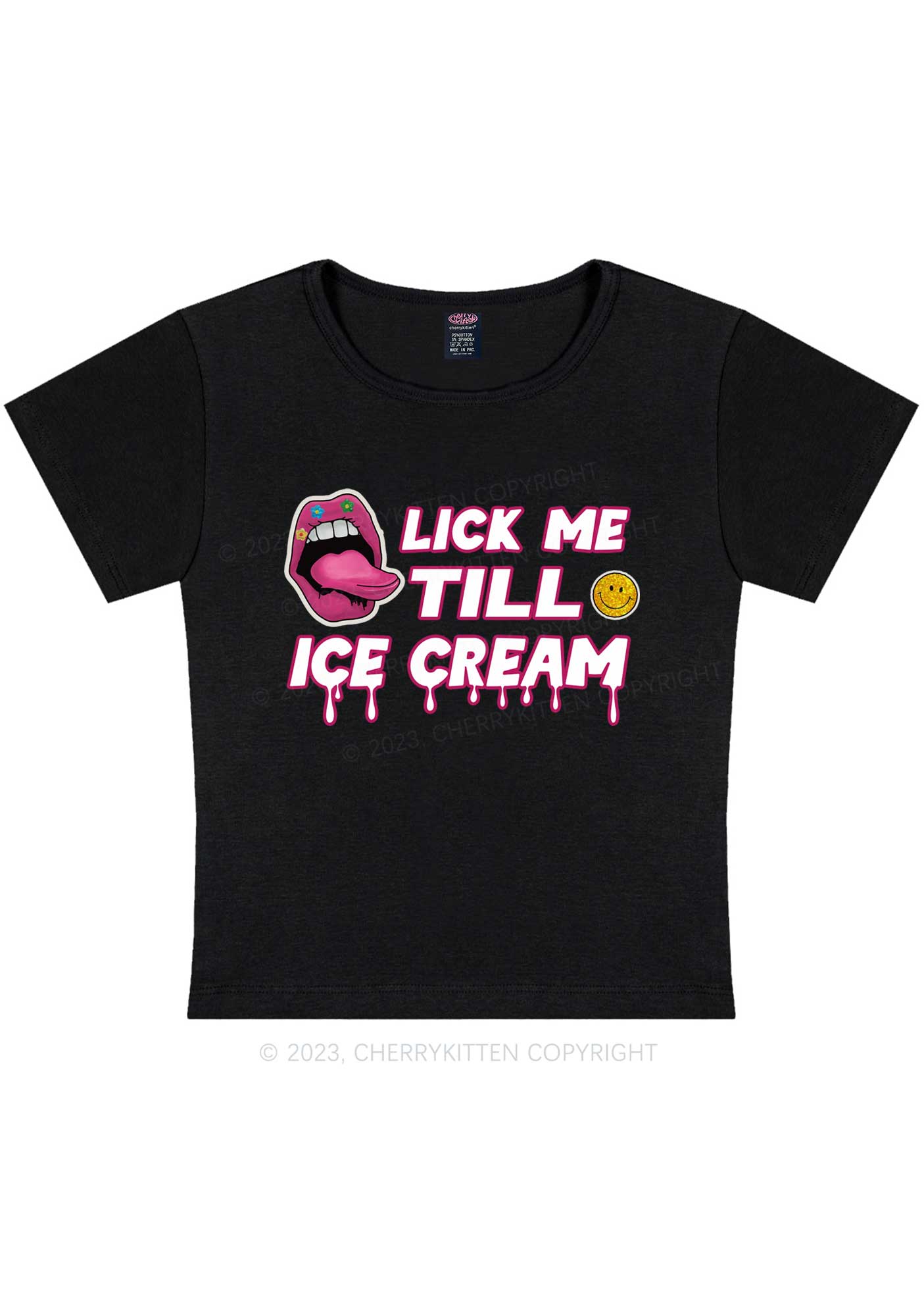 Lick Me Y2K Baby Tee Cherrykitten